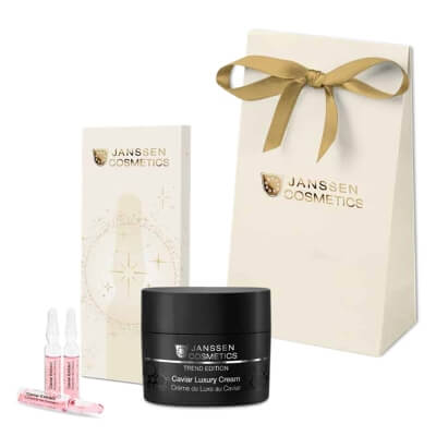 Janssen Cosmetics Caviar Luxury Set ZESTAW Ampułka regenerująca skórę 7x2 ml + Luksusowy krem regenerujący z kawiorem 50 ml