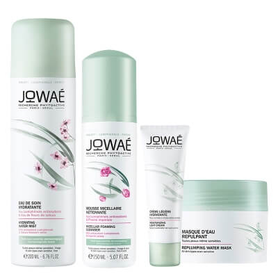 Jowae Hydrating Skin ZESTAW Pianka micelarna 150 ml + Krem nawilżający 40 ml + Woda nawilżająca w sprayu 200 ml + Nawilżająca maska 50 ml