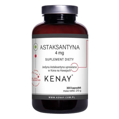 Kenay Astaksantyna 4 mg Suplement diety 300 kapsułek