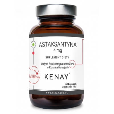 Kenay Astaksantyna 4 mg Suplement diety 60 kapsułek