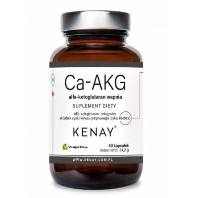 Kenay Ca-AKG Alfa-Ketoglutaran Wapnia Suplement diety 60 kapsułek
