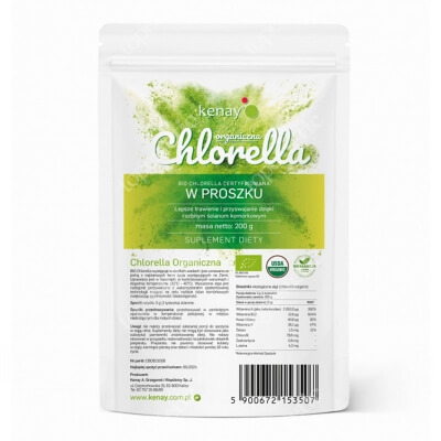 Kenay Chlorella Organiczna Suplement diety w proszku 200 g