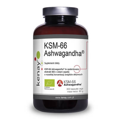 Kenay KSM-66 Ashwagandha Suplement diety 300 kapsułek