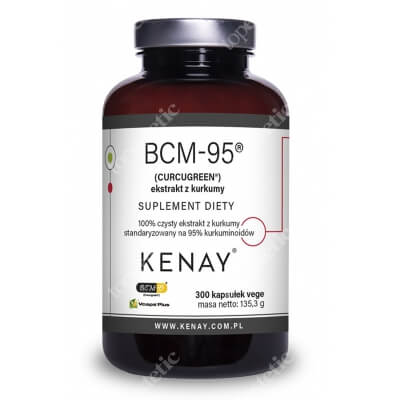 Kenay Kurkuma BCM-95 Curcugreen Czysty ekstrakt z kurkumy 300 kapsułek