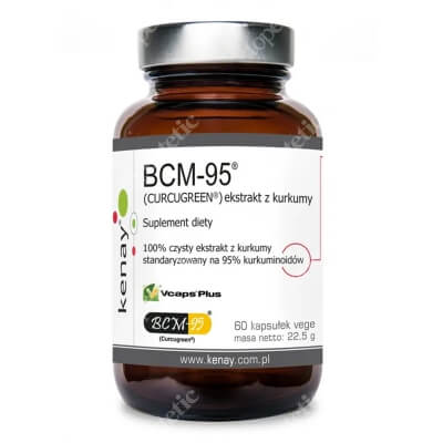 Kenay Kurkuma BCM-95 Curcugreen Czysty ekstrakt z kurkumy 60 kapsułek