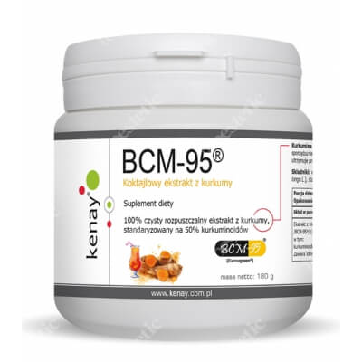 Kenay Kurkuma BCM-95 Rozpuszczalny ekstrakt z kurkumy w proszku 180 g