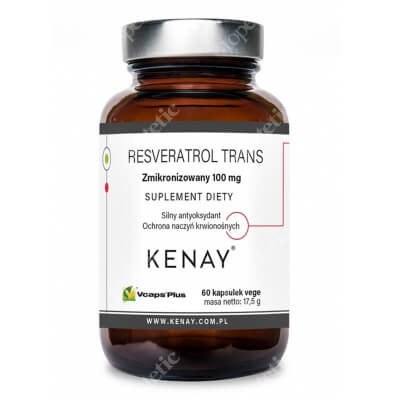 Kenay Resveratrol Trans Zmikronizowany 100 mg Suplement diety 60 kapsułek