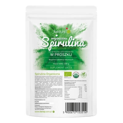 Kenay Spirulina Organiczna Suplement diety w proszku 100 g