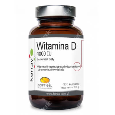 Kenay Witamina D3 4000 IU Suplement diety 300 kapsułek