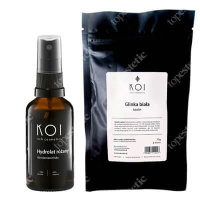 Koi Maska ZESTAW Kaolin 75 g + Róża damasceńska 50 ml