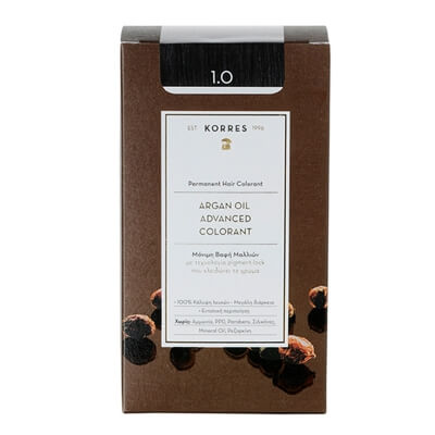 Korres Argan Oil Hair Colorant Farba do włosów (kolor 1.0 Black) 1 szt