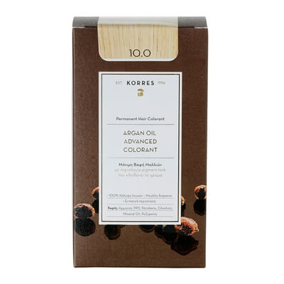 Korres Argan Oil Hair Colorant Farba do włosów (kolor 10.0 Platinium Blonde) 1 szt