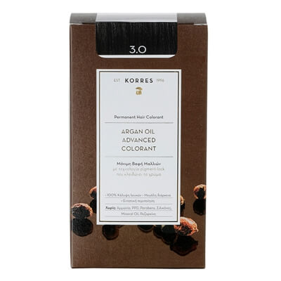 Korres Argan Oil Hair Colorant Farba do włosów (kolor 3.0 Dark Brown) 1 szt