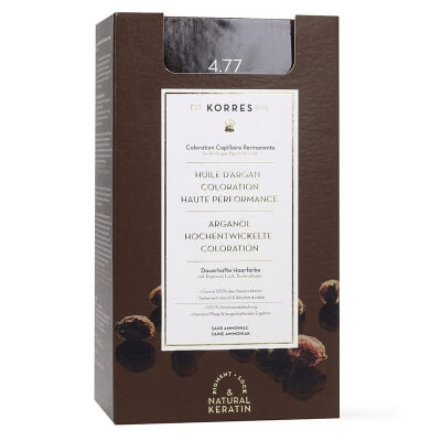 Korres Argan Oil Hair Colorant Farba do włosów (kolor 4.77 Dark Chocolate) 1 szt