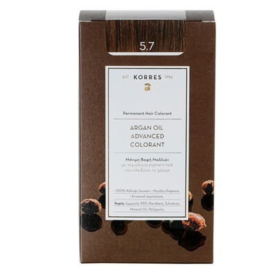 Korres Argan Oil Hair Colorant Farba do włosów (kolor 5.7 Chocolate) 1 szt