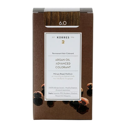 Korres Argan Oil Hair Colorant Farba do włosów (kolor 6.0 Dark Blonde) 1 szt