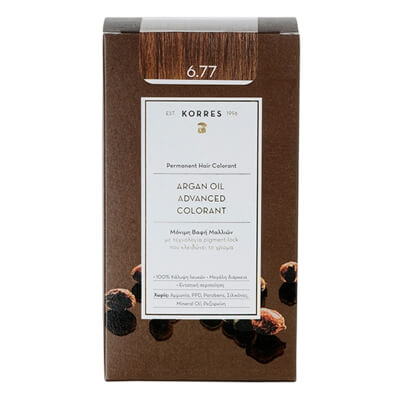 Korres Argan Oil Hair Colorant Farba do włosów (kolor 6.77 Gianduja) 1 szt