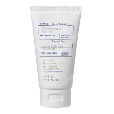 Korres Greek Yoghurt Foaming Cream Cleanser Travel Size Kremowy żel do mycia twarzy z probiotykami 75 ml