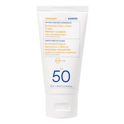 Korres Sunscreen Face + Eyes Cream SPF 50 Krem-żel ochronny do twarzy i oczu 50 ml
