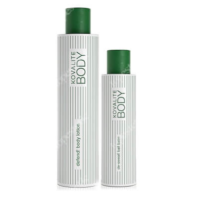 Kovalite Skin Defend! + De-Sweat! ZESTAW Nawilżający balsam do ciała 200 ml + Kojący balsam do okolic intymnych 130 ml