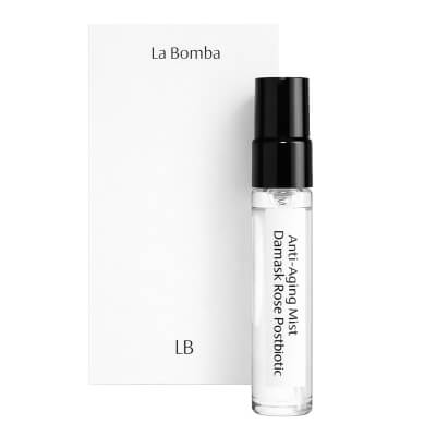 La Bomba Anti-Aging Mist Damask Rose Postbiotic Mgiełka nawilżająco-wygładzająca o zapachu geranium 5 ml