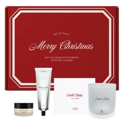 La Bomba Gift Set #6 ZESTAW Odżywczy krem do rąk 40 g + Odżywczy balsam do ust 15 g + Świeca 150 g