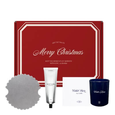 La Bomba Gift Set #8 ZESTAW Świeca 150 g + Odżywczy krem do rąk 40 g + Stalowa podstawka 1 szt