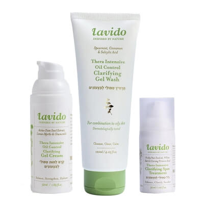 Lavido Anti Acne Treatment Set ZESTAW Żel oczyszczający 120 ml + Punktowe rozwiązanie w walce z wypryskami 30 ml + Krem oczyszczająco - matujący 50 ml