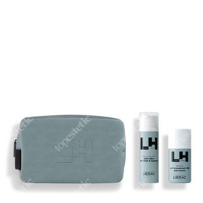 Lierac Men Set ZESTAW Wszechstronna emulsja 50 ml + Antyperspirant 50 ml + Szara kosmetyczka 1 szt