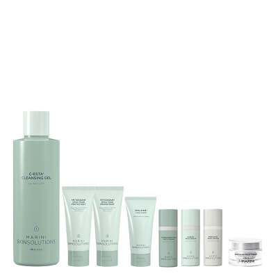 Marini SkinSolutions C-ESTA® Cleansing Gel + C-ESTA® Face Serum + Bioclear® Face Cream + Bioclear® Face Lotion + Transformation Face Cream + Antioxidant Dail ZESTAW Żel do mycia twarzy z DMAE i witaminą C 178 ml + Serum do twarzy z witaminą C i DMAE 30 ml + Krem korygujący wygląd skóry 28 g + Lotio