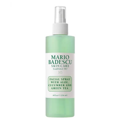 Mario Badescu Facial Spray With Aloe, Cucumber And Green Tea Nawilżająco-odświeżająca mgiełka do twarzy z aloesem, ogórkiem i zieloną herbatą 236 ml