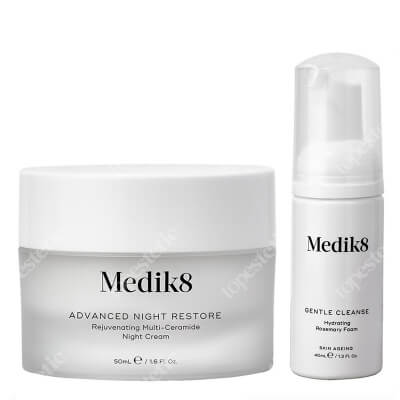 Medik8 Advanced Night Restore + Gentle Cleanse ZESTAW Odbudowujący krem naprawczy na noc 50 ml + Rozmarynowa pianka oczyszczająca 40 ml