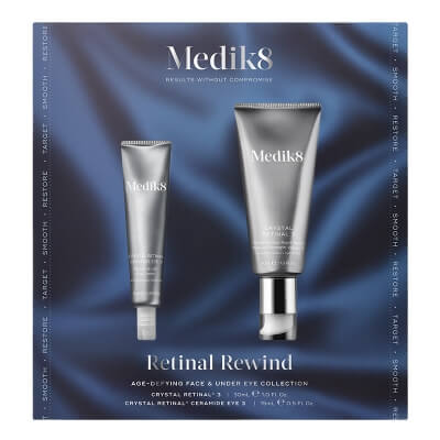 Medik8 Retinal Rewind ZESTAW Stabilne serum na noc o średniej mocy z aldehydem retinowym 30 ml + Krem pod oczy z retinalem 15 ml