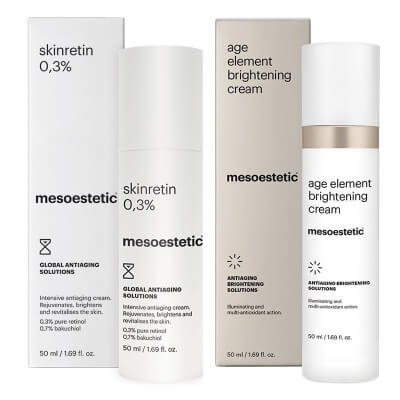 Mesoestetic Brightening Ritual ZESTAW Krem odnawiająco - rozjaśniający 50 ml + Wielozadaniowy krem na noc 50 ml