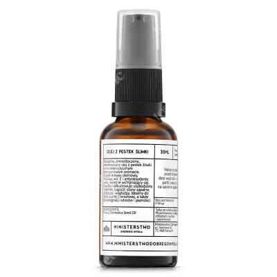Ministerstwo Dobrego Mydła Olej z Pestek Śliwki Nierafinowany, zimnotłoczony olej 30 ml