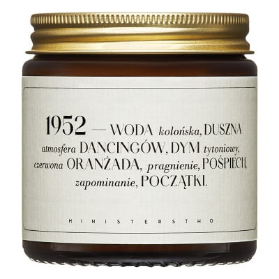 Ministerstwo Dobrego Mydła Świeca Zapachowa 1952 Świeca na bazie wosków roślinnych o nucie kwiatowo-owocowej 120 ml