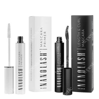 Nanolash Beauty Curl Lashes ZESTAW Baza pod tusz do rzęs 10 ml + Tusz do rzęs wydłużający i podkręcający 10 ml (czarny)