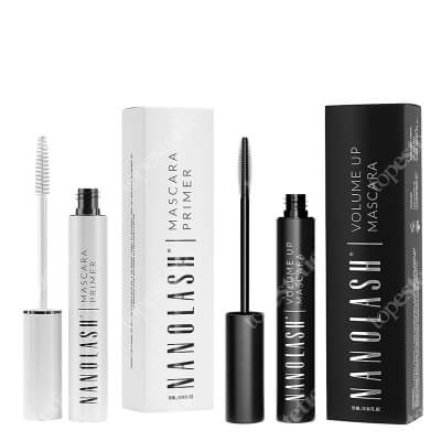 Nanolash Beauty Volume Lashes ZESTAW Baza pod tusz do rzęs 10 ml + Tusz pogrubiający rzęsy 10 ml (czarny)
