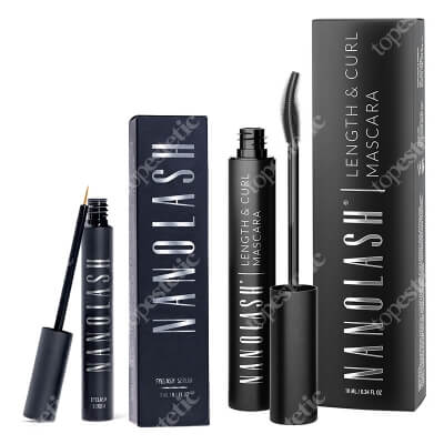 Nanolash Serum + Mascara ZESTAW Odżywka do rzęs 3 ml + Tusz pogrubiający rzęsy 10 ml (czarny)