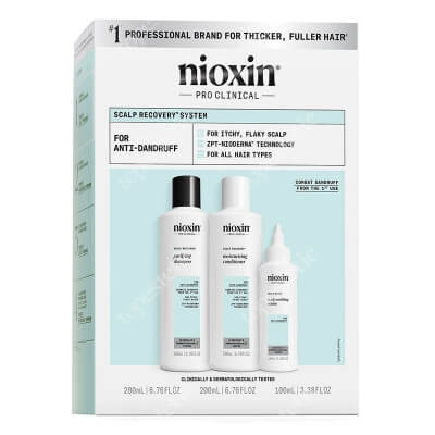 Nioxin Scalp Recovery Kit ZESTAW Szampon 200 ml + Odżywka do włosów 200 ml + Serum do włosów 100 ml