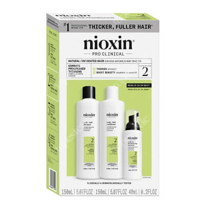 Nioxin System 2 Scalp + Hair Kit ZESTAW Szampon 150 ml + Odżywka 150 ml + Kuracja 40 ml