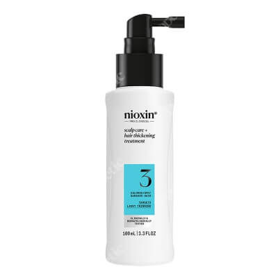 Nioxin System 3 Scalp Care Hair Thickening Treatment Kuracja do włosów farbowanych lekko przerzedzonych 100 ml