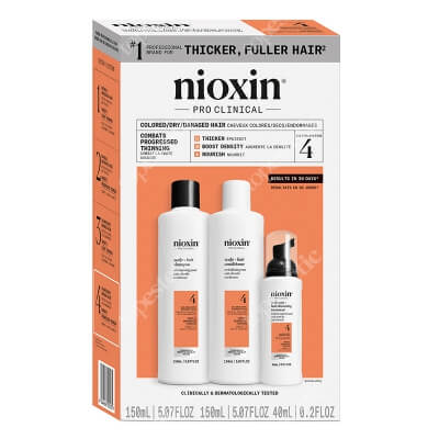 Nioxin System 4 Scalp + Hair Kit ZESTAW Szampon 150 ml + Odżywka 150 ml + Kuracja 40 ml
