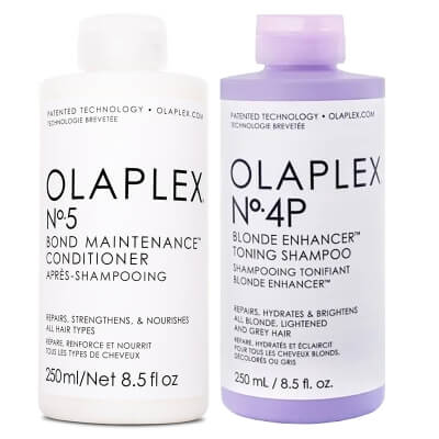 Olaplex Olaplex Blonde Care ZESTAW Szampon tonujący 250 ml + Odżywka regenerująco-odbudowująca 250 ml