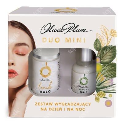 Olivia Plum Zestaw Wygładzający ZESTAW Tonik rozświetlający 30 ml + Serum nawilżające 15 ml
