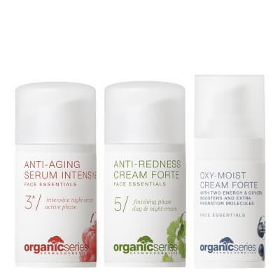Organic Series Glow Recovery Set ZESTAW Krem do cery naczyniowej 15 ml + Krem forte dotleniająco-nawilżający 15 ml + Liftingujące serum peptydowe 15 ml