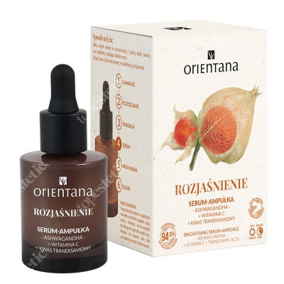 Orientana Brightening Serum-Ampoule Serum-ampułka Ashwagandha Witamina C + Kwas traneksamowy 30 ml