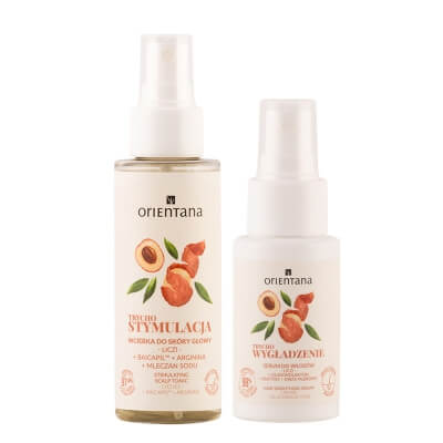 Orientana Trycho Care ZESTAW Stymulująca wcierka do włosów 100 ml + Intensywnie nawilżające serum w mgiełce 50 ml