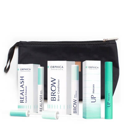 Orphica Eye Care ZESTAW Tusz do rzęs 7,5 ml + Odżywka do brwi 4 ml + Odżywka do rzęs 3 ml + kosmetyczka 1 szt