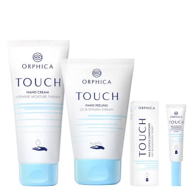 Orphica Hand Care Set ZESTAW Krem do rąk 100 ml + Odżywka do paznokci i skórek 15 ml + Peeling do rąk 100 ml